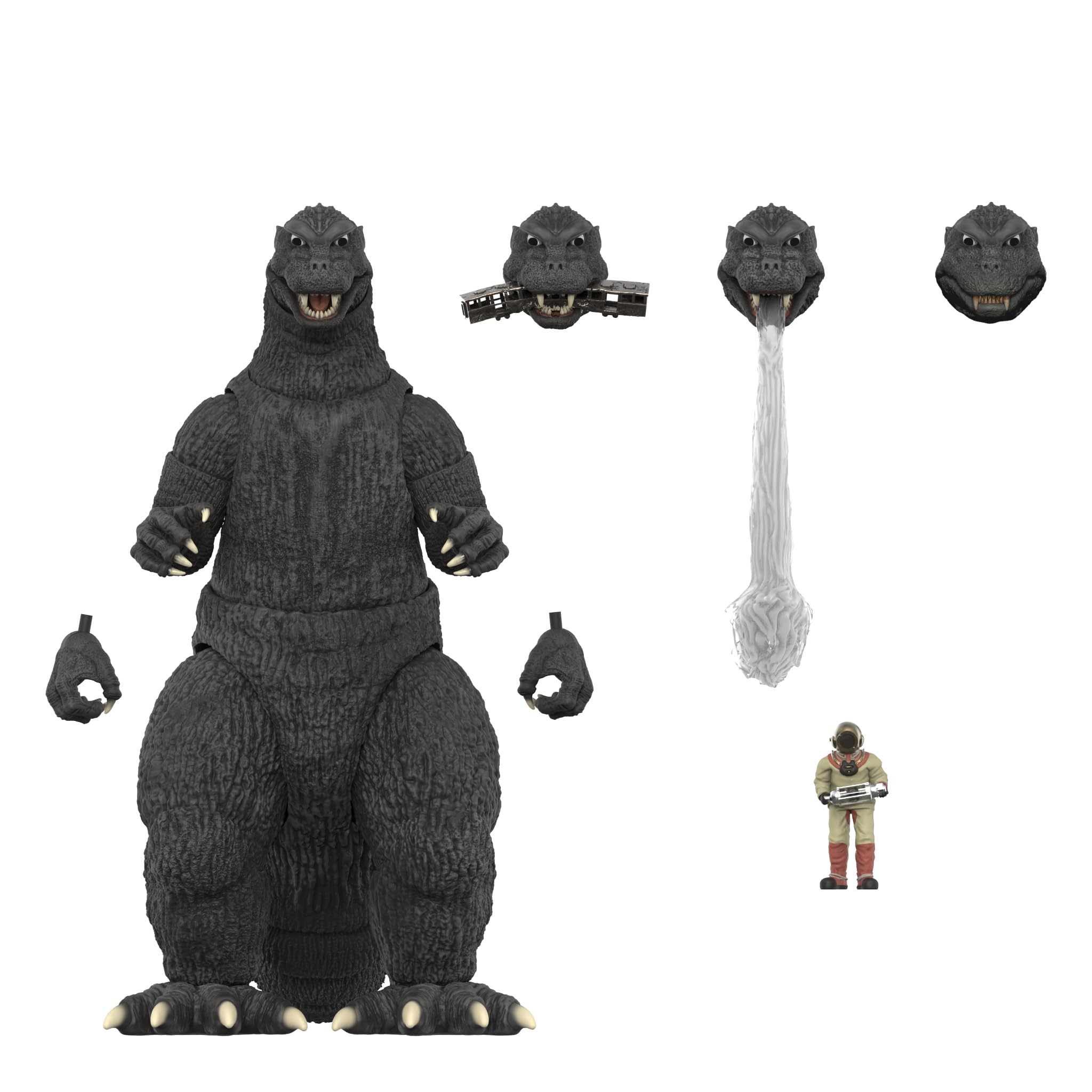 Super7 ULTIMATES! Godzilla '54-8" Toho Godzilla Action Figure with Accessories - Classic Movie Collectibles and Retro Toys