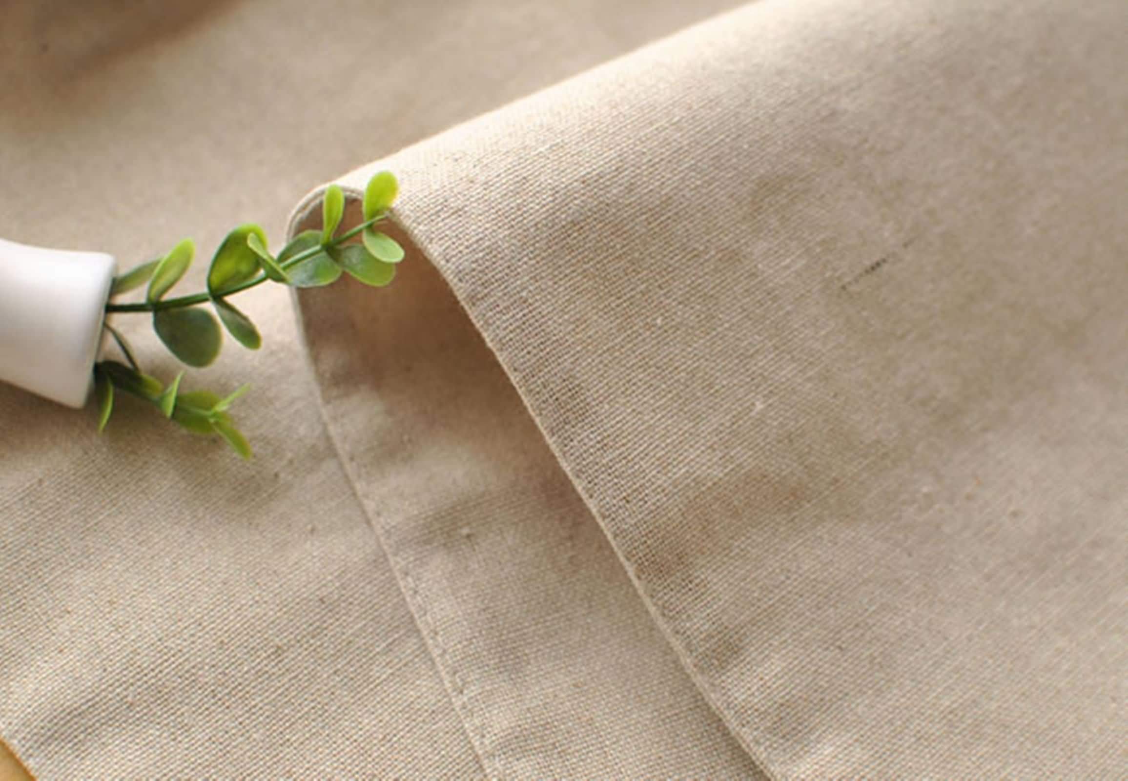 Tischläufer Modern Deko, Baumwolle Leinen Tischläufer Abwaschbar Couchtisch Tischläufer Weihnachten Einfach Uni Licht Khaki 30x180CM