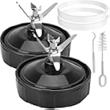 2 Packs Ninja Blender Replacement Parts, 7 Fins Ninja Blender Blade Replacement Compatible with BL480-30 BL482-30 BL490-30 BL640-30 BL642-30 BL682-30 BN401 BN751 BN801 BL2012 NN102
