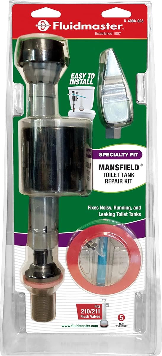 Fluidmaster K-400A-023 Mansfield Toilet Fill Valve and Flush Valve Seal Repair Kit