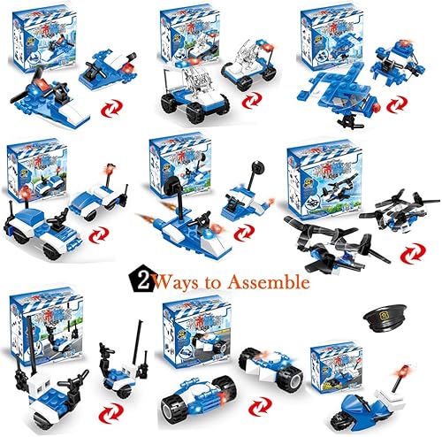 Miniatura 4 de Vehículos militares y autos de ingeniería, juegos de ladrillos de construcción, ensamblaje 3D, kit de construcción para recuerdos de fiesta, premios