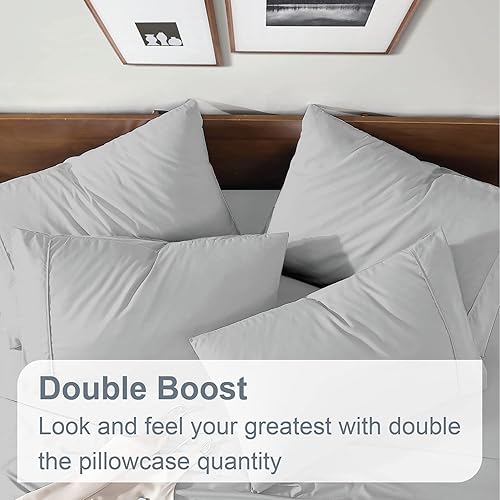 Miniatura 3 de Swift Home Juego de sábanas de microfibra de 4 piezas tamaño individual XL (incluye 1 funda de almohada), cepillado ultrasuave, extremadamente