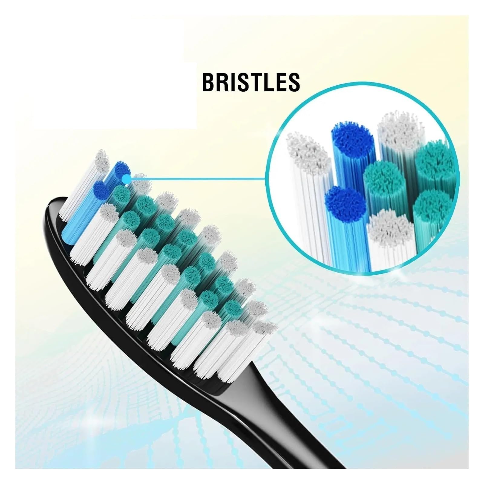 Testine di ricambio, manici click-on, 6150 6160 6201 | Adulti, PP, misura universale, bianco nero, 6210 6211 6212 6220 6221 6231 6232 6240 6250(16pcs black)