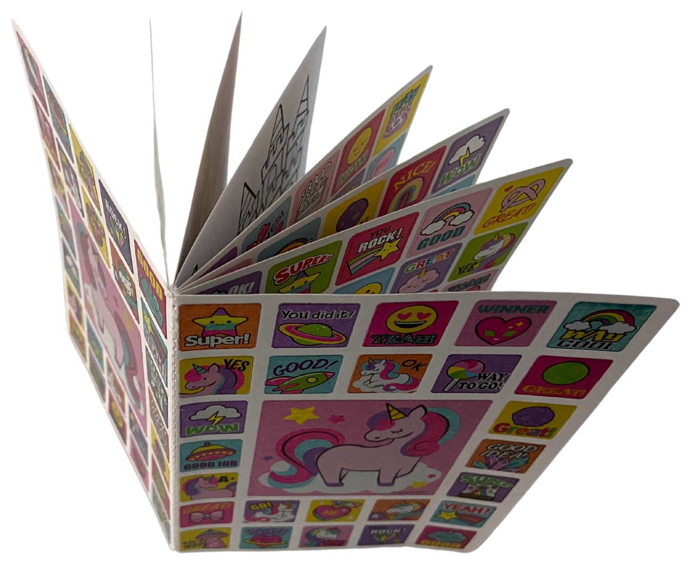 Libro de calcomanías de unicornio – Calcomanías de unicornio para niñas de 4 a 6 años, calcomanías motivacionales brillantes de amistad positiva para niñas – 264 piezas 5