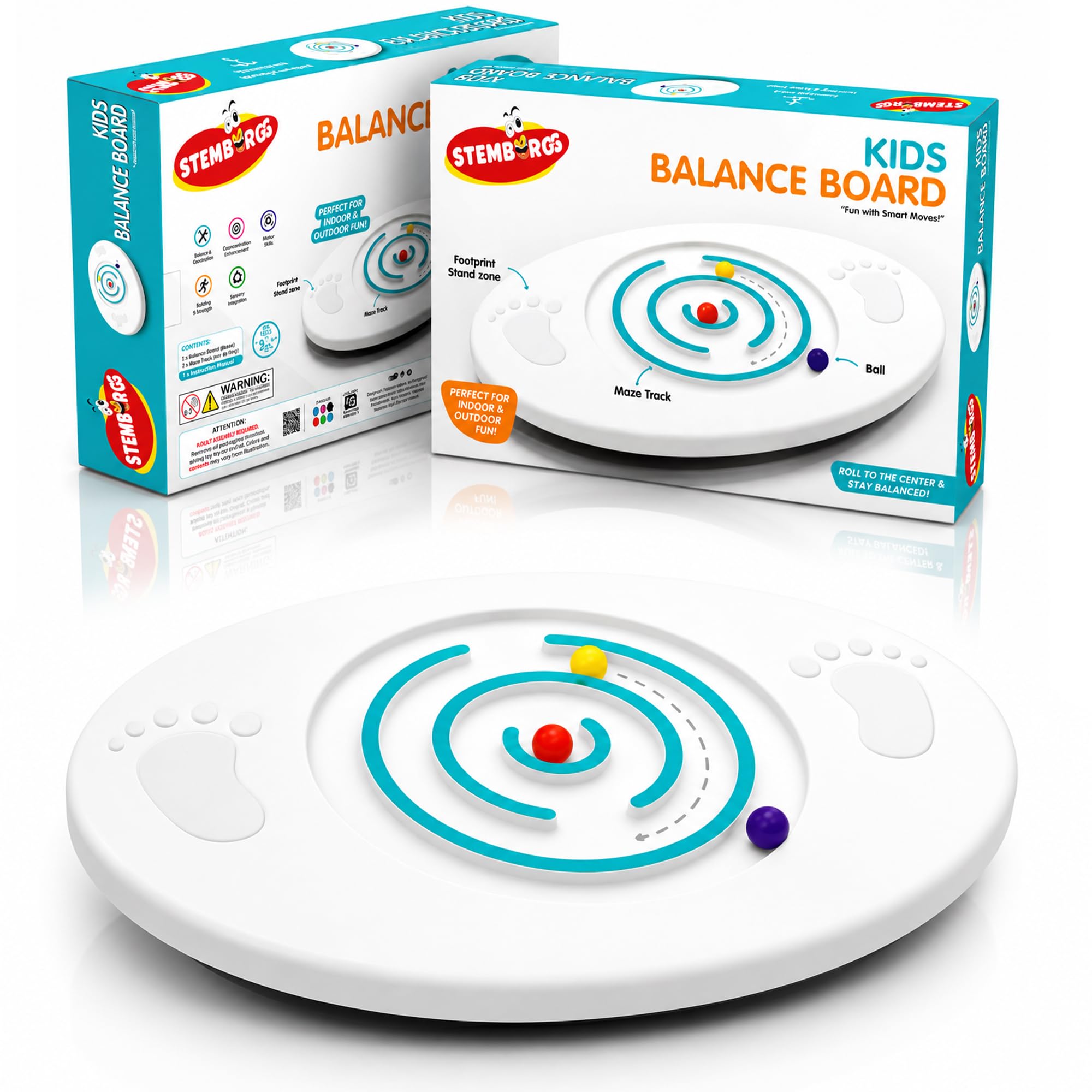 The Little Ones Balancing Board - Balance Board Kids, Balancing Board Toys For Kids Age 5+ Years,Improves Balance, Coordination & Core Strength,Indoor & Outdoor Fitness Toy,Non-Slip Durable Design-image-1
