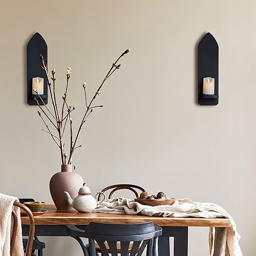 Miniatura 5 de IRISVITA Candelabros góticos apliques de pared para pared decoración medieval decoración de granja de montaje en pared decoración gótica