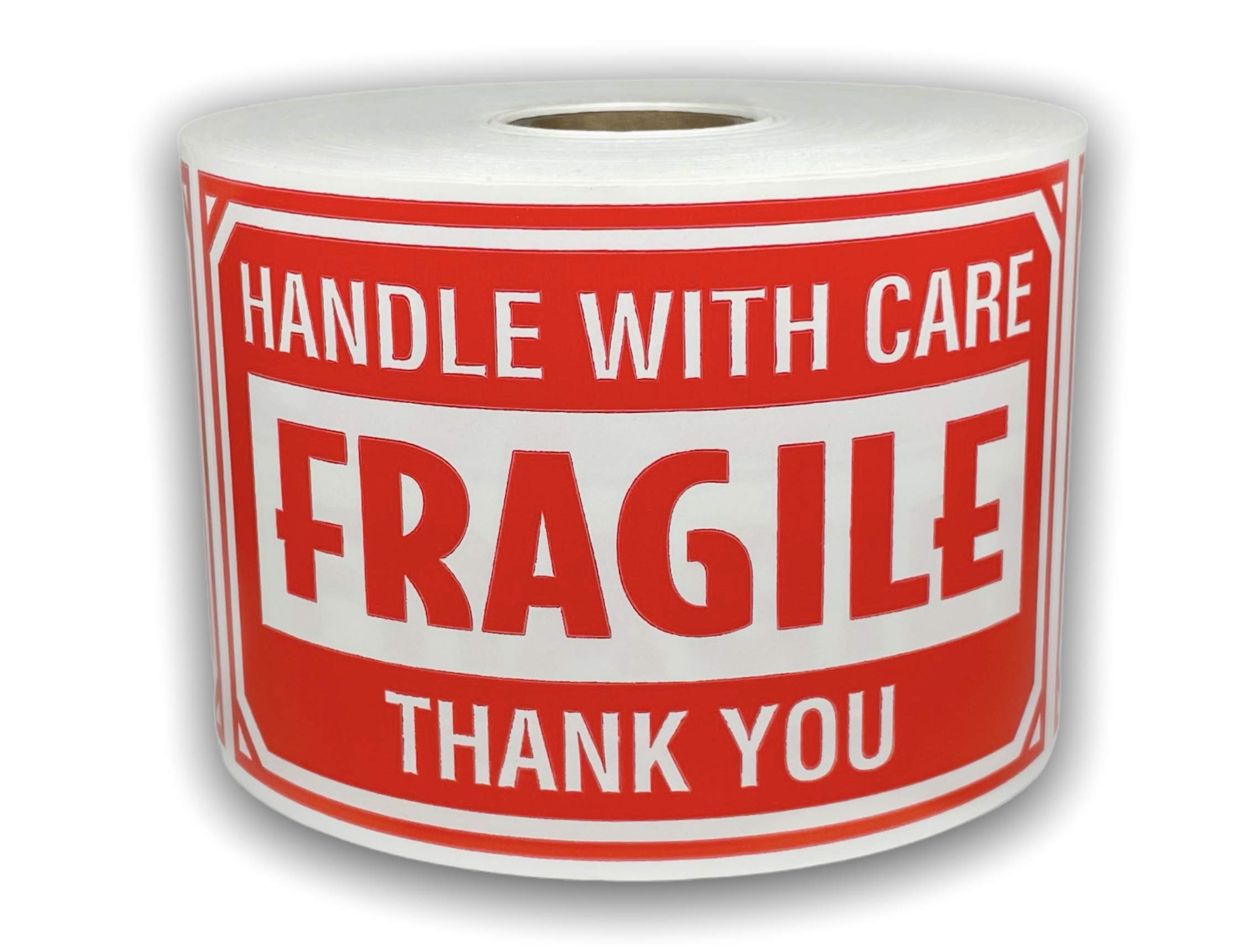 1 Roll Large 3x5 Fragile Handle with Care Shipping Mailing Stickers with 500 Labels per roll