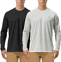 Vista 14 de Roadbox Camisas de Protección Solar UV UPF 50+ para Hombres Manga Larga SPF Rash Guard para Pesca Senderismo Natación Correr