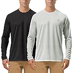 Roadbox Mens UPF 50+ Long Sleeve SPF Diving Rash Guard UV Sun Protection Shirts for Outdoor Fishing Hiking Swimming Running