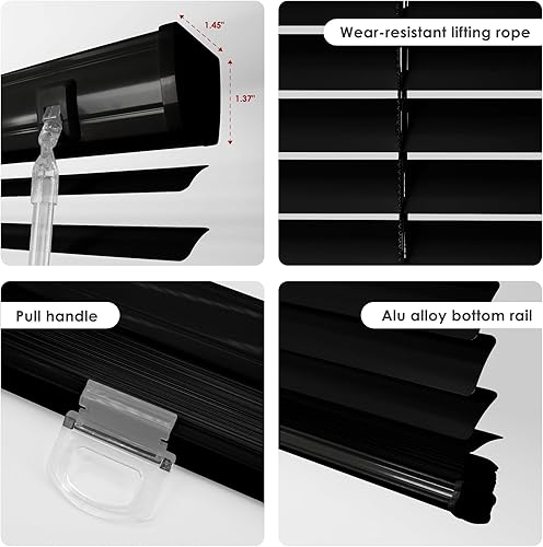 Miniatura 3 de Mini persianas sin cordón, mini persianas horizontales de aluminio con filtro de luz, persianas de privacidad para ventanas, fáciles de instalar,