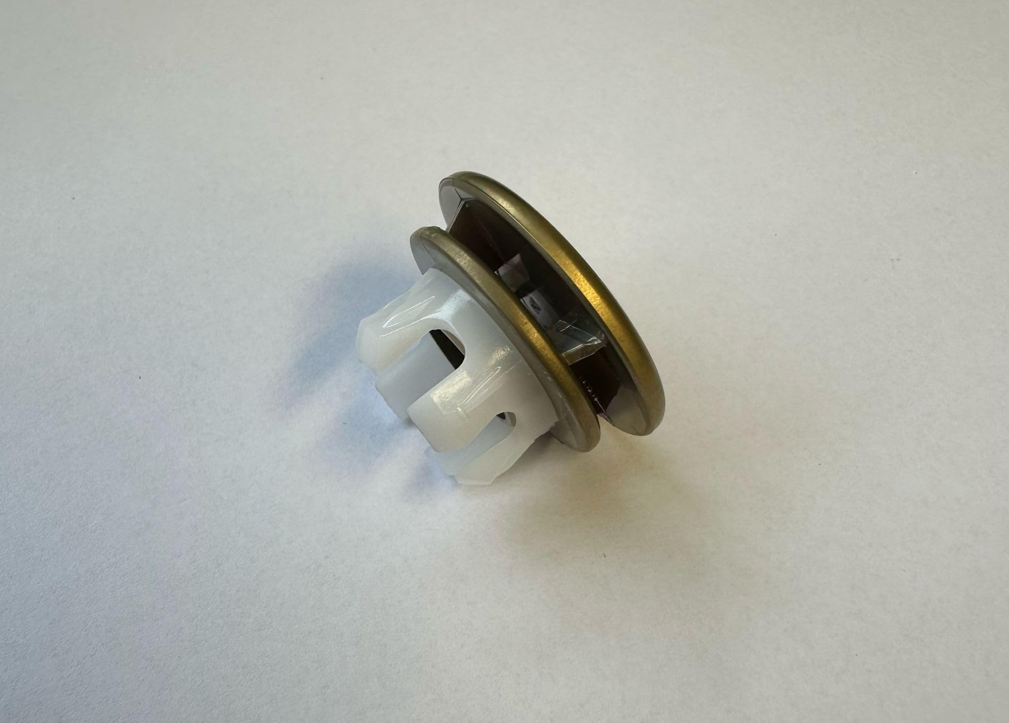 Brushed Brass Basin Sink Overflow Hole Cover Flat Face For Bathroom Gold Finish, Fit for 19~23mm hole size - Image 3