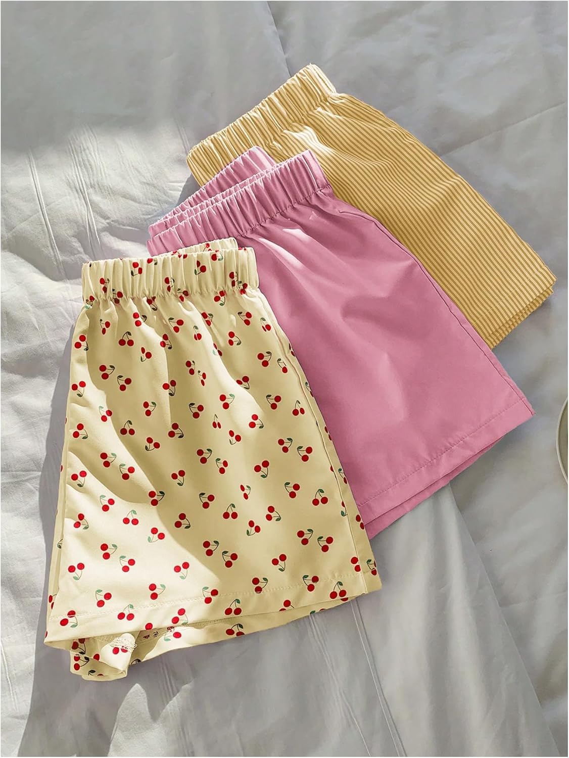 Milumia Women 3 Pack Pajamas Shorts Striped Loungewear Sleep Pj Shorts - Image 3