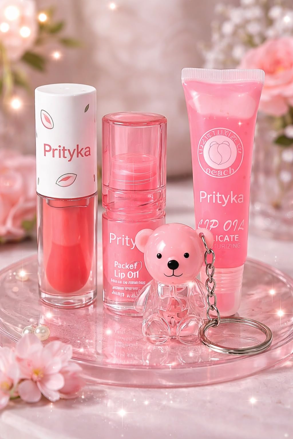 Korean Crystal Jelly Lip Oil Lipstick Set of 4 Pcs | Moisturizing Crystal Clear Jelly Lip Oil Lipstick for Hyderating & Plumping Long Lasting & Waterproof Lip Tint Lipsticks-picture-56