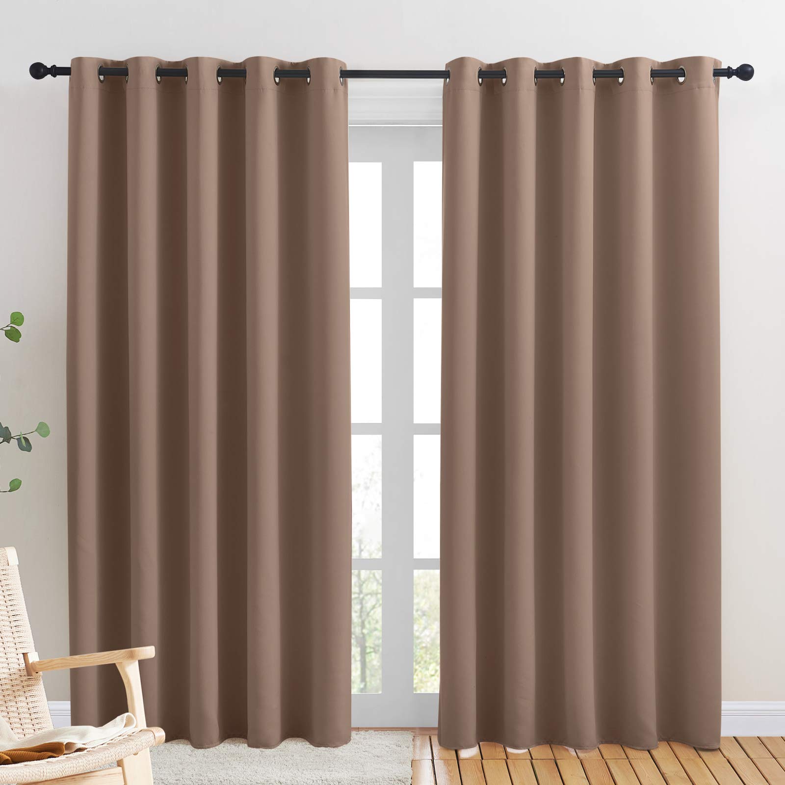 Room Darkening Drapes NICETOWN Blackout Curtain Panels
