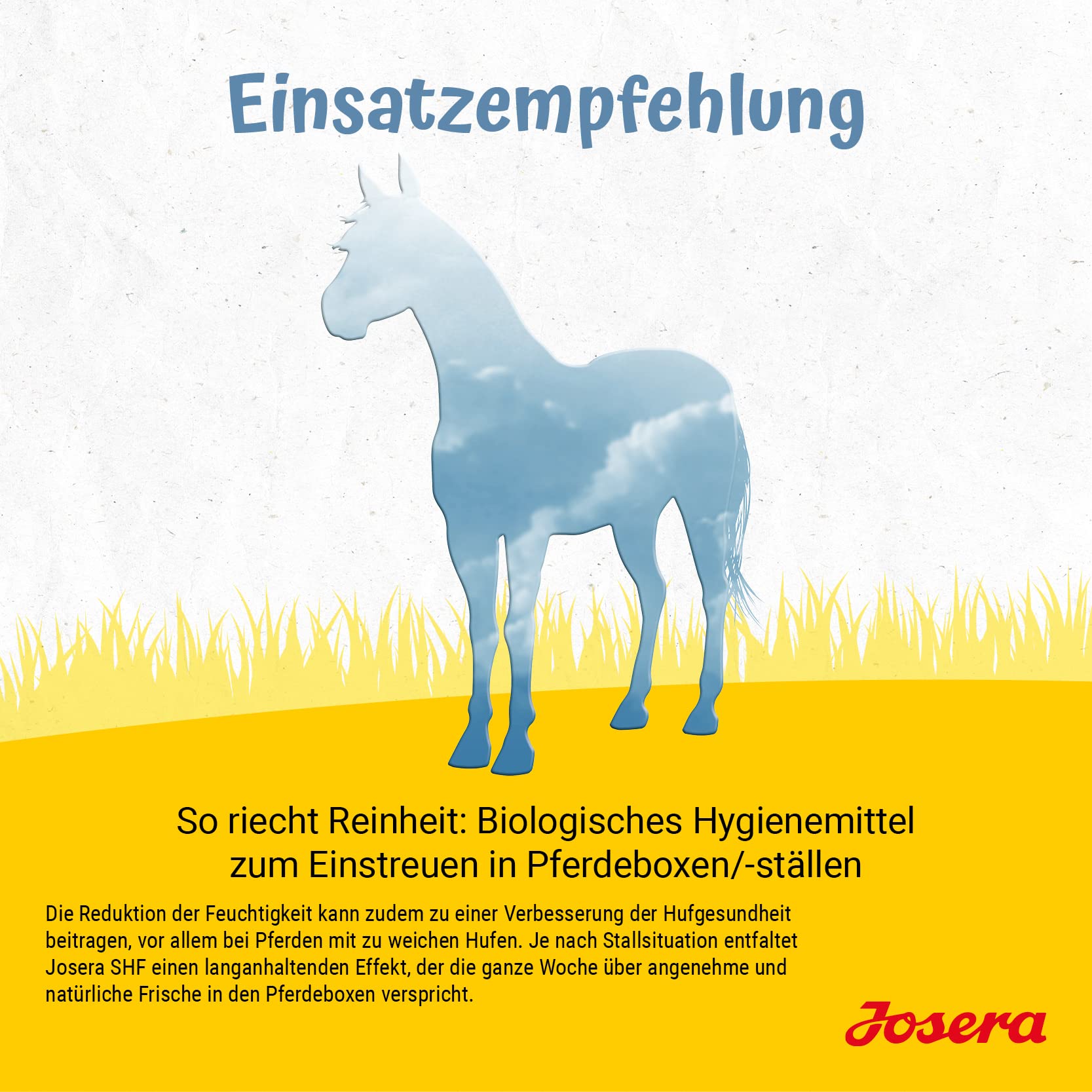 Josera Pferd SHF | Stall, Hygiene, Frische | 10kg | Einstreu für Boxen | Biologisches Hygienemittel | 1er Pack