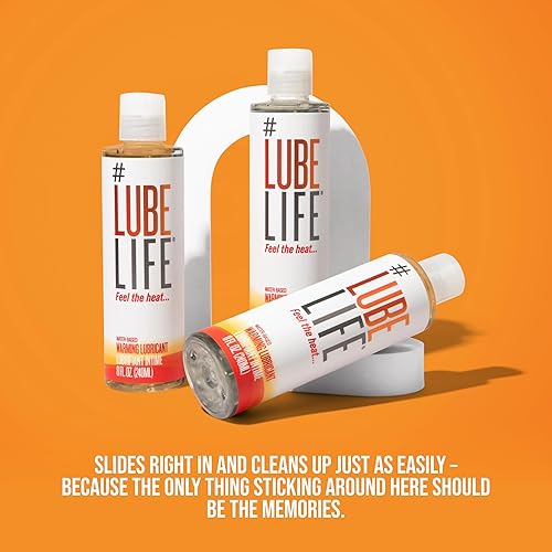 Miniatura 34 de LubeLife Lubricante de calentamiento a base de agua, cálida sensación de calor vigorizante, lubricante para hombres, mujeres y parejas, 8 onzas