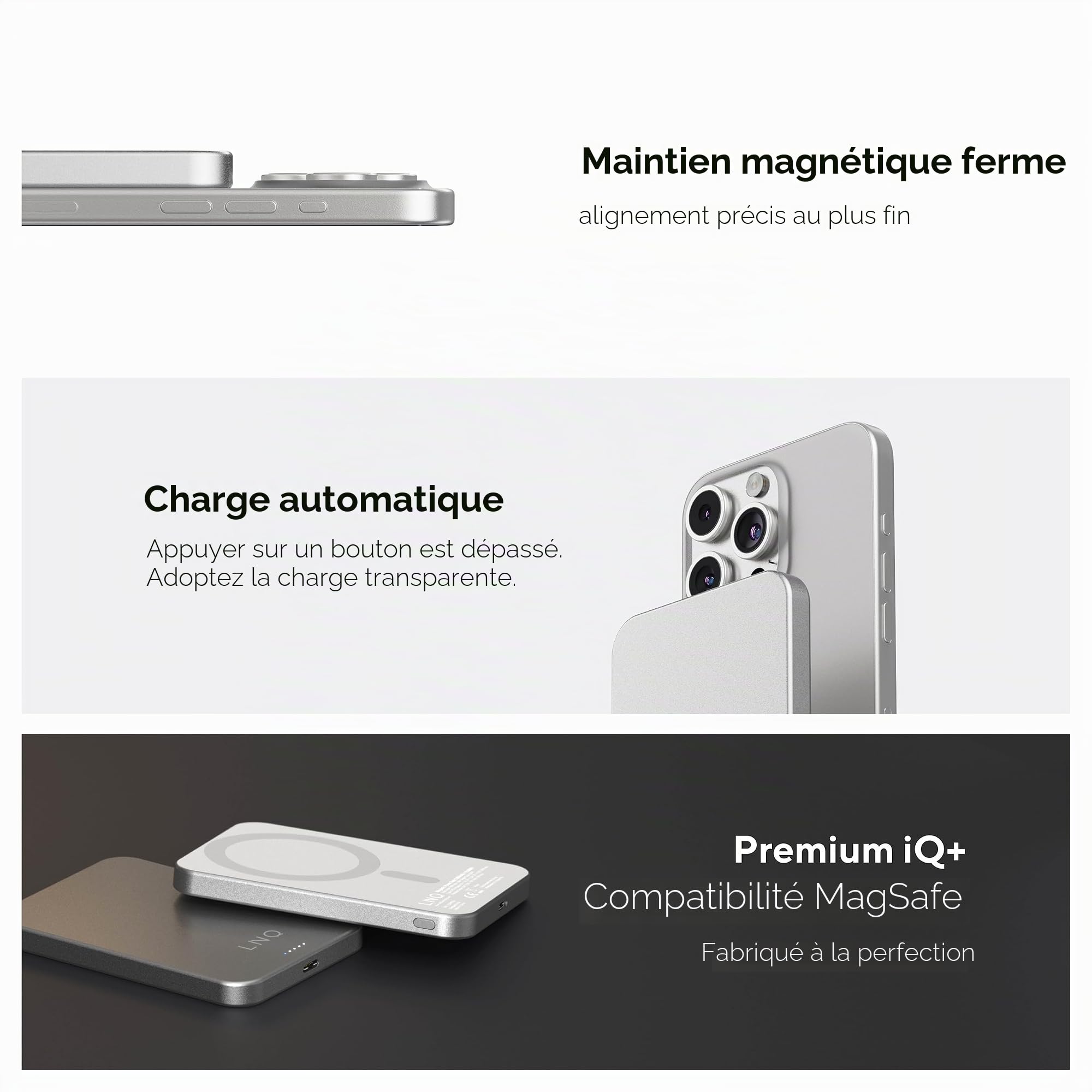 LINQ Powerbank magnétique sans Fil 5.000