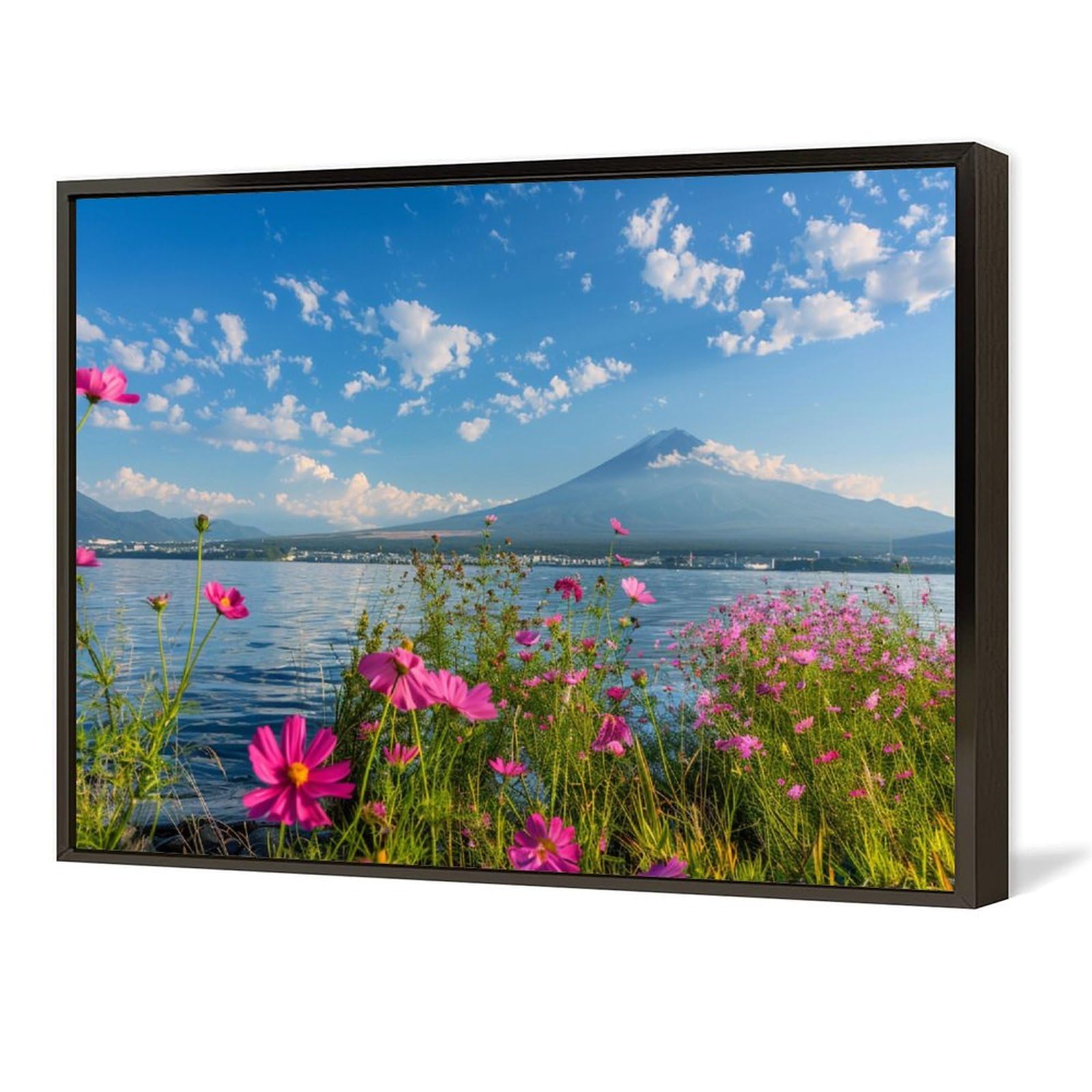 Amazon.co.jp: 絵画 富士山麓の美しい景色 アートパネル ポスター 