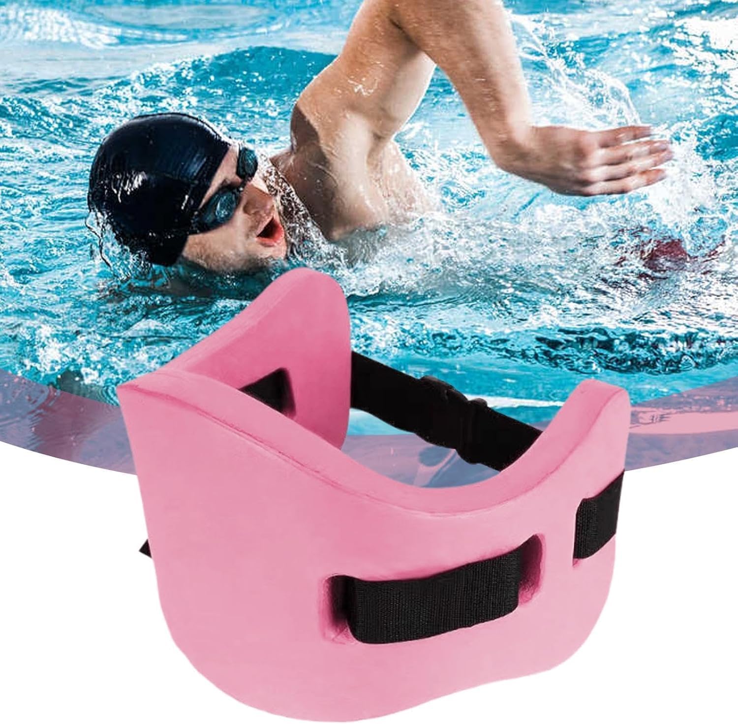 Schwimm-Auftriebsgürtel, verstellbare EVA-Schwimm-Taillengürtel, Wasser-Balance-Ausrüstung, Schwimmtrainingshilfe für Training, Fitness, Pool-Übung und Wasseraktivitäten