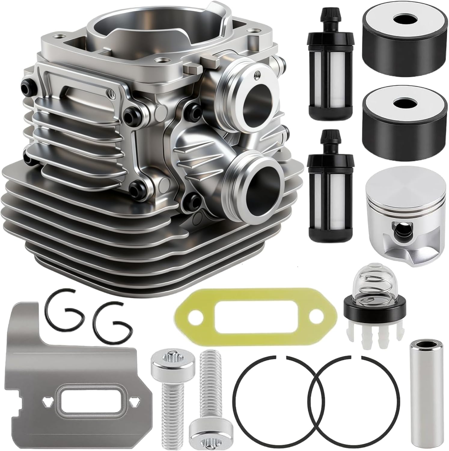 4238 020 1202 Cylinder Piston Gaskets Kit Compatible with Stihl TS 410 TS 420 TS410 TS420 Cut-Off Saw Parts 50mm