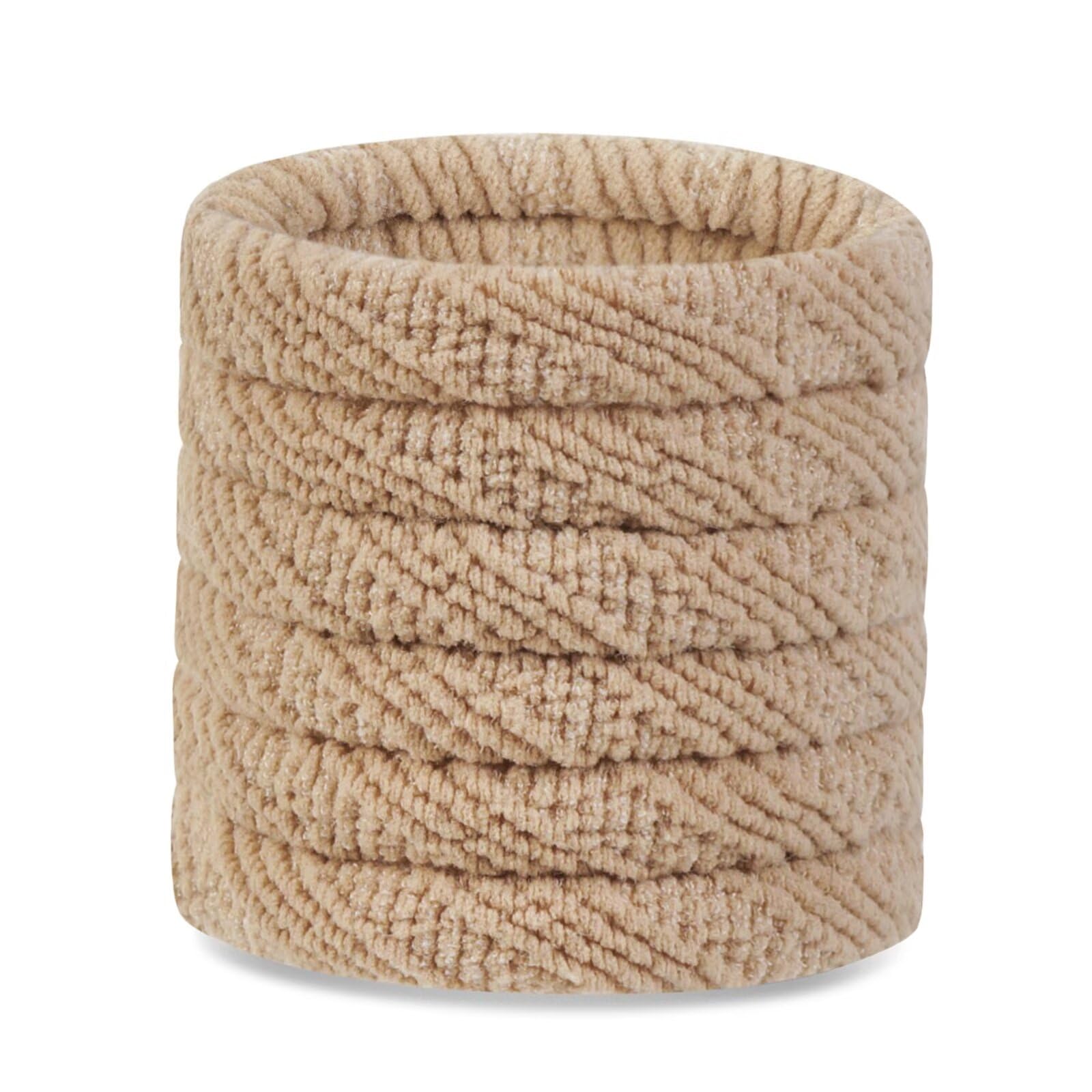 GADIEMKENSD Elastische Haargummis für Frauen Kein Schaden Modische Gummibänder für dickes Haar Weiche Pferdeschwanzhalter Fitnessstudio Zubehör Volleyball Sport Stirnbänder 6 Stück, Khaki