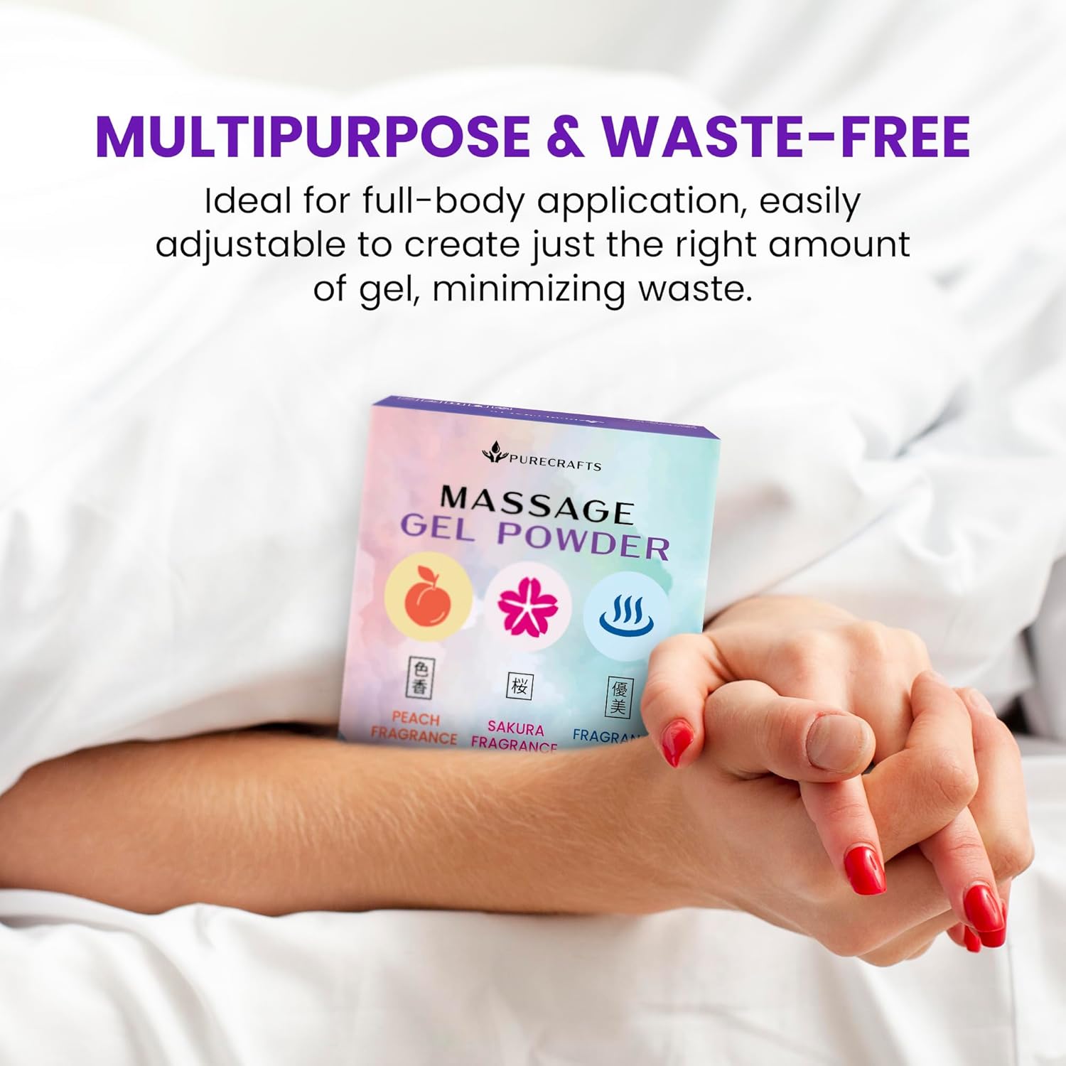 Massage Gel Powder 50g (3-Pack) | Variety of Fragrances | Made in Japan | Smooth and Slippery Gel for Wellness and Relaxation | 50g Makes 1.32 Gallons/ 5 litres | Just Add Water - Image 10