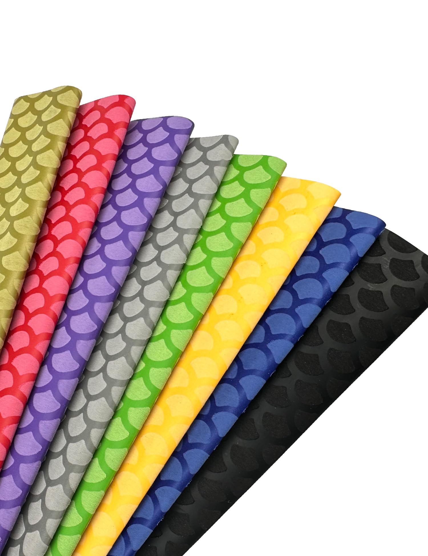 Fishscale Patterns Gaine thermorétractable pour canne à pêche avec poignée en liège (φ40 mm, longueur : 9 m, marron doré)