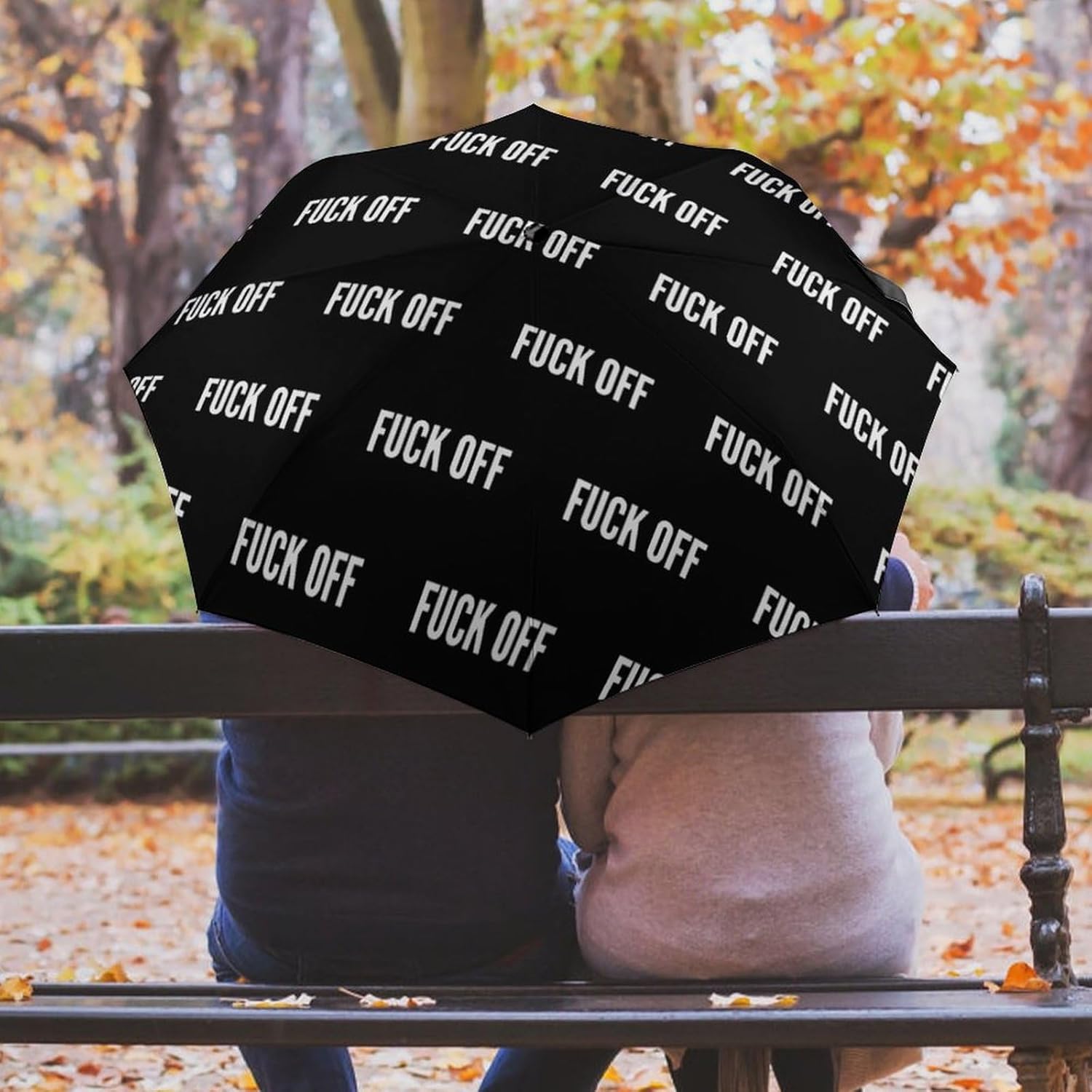 Fuck Off Travel Umbrella For UV Rain Windproof Folding Umbrellas Portable Funny Automatic