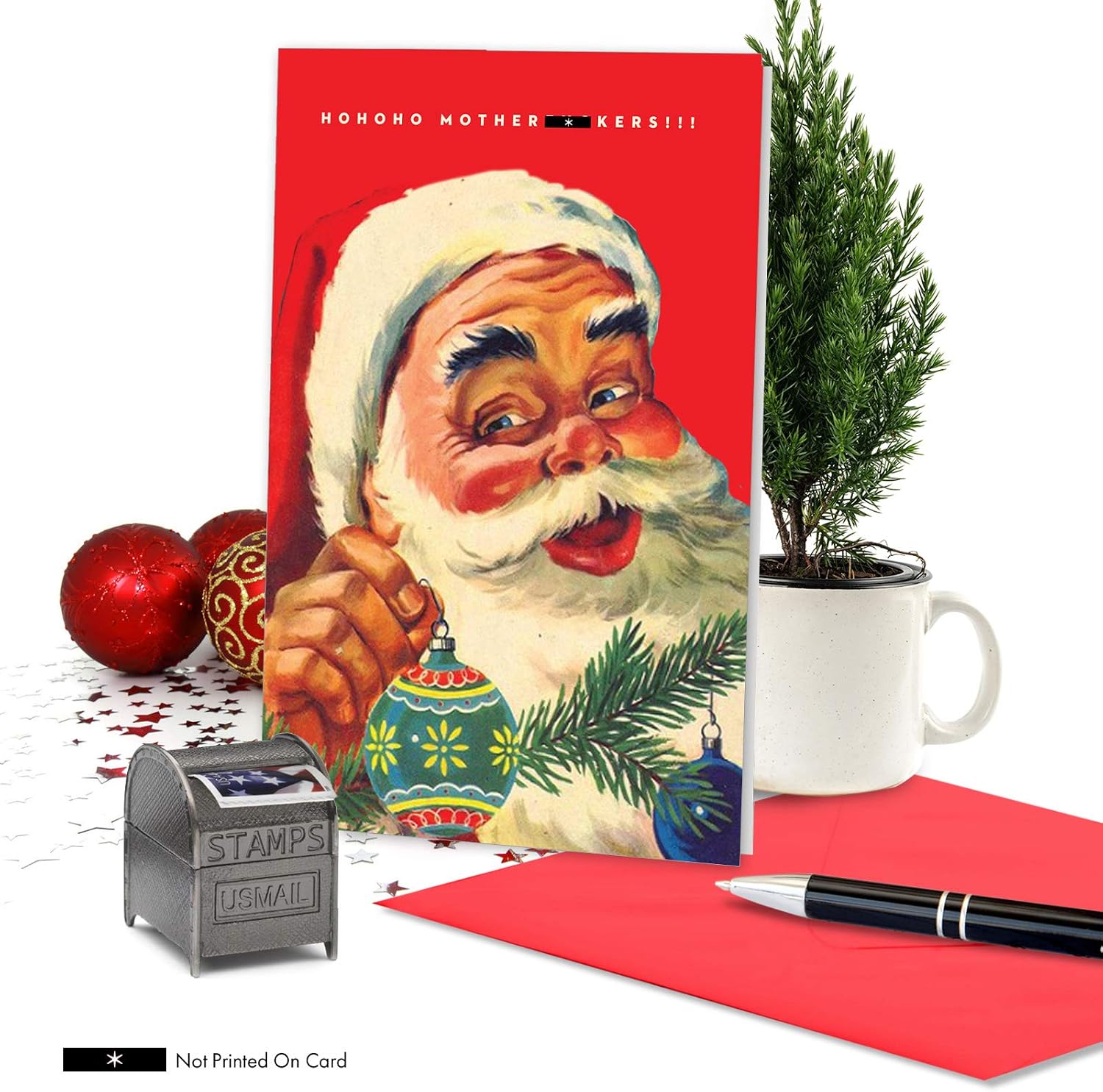 NobleWorks, 12 Funny Merry Christmas Cards (1 Design, 12 Cards) - Image 4