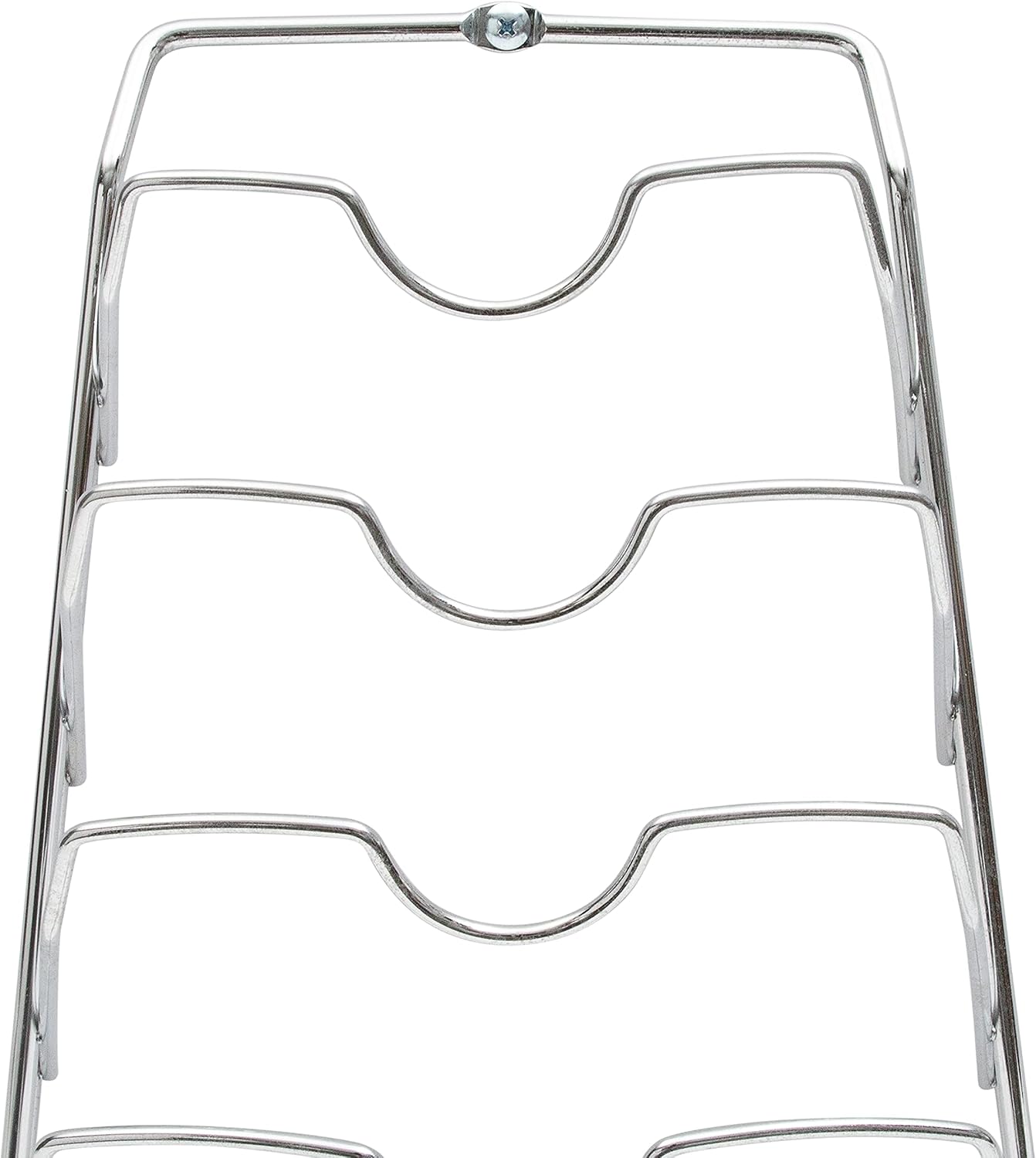 Organize It All Wall Cabinet Door Mounted Pot Lid Rack | Metal Wire | Dimensions 10.63" x 4.00" x 16.63" | Kitchen Storage | Sliver