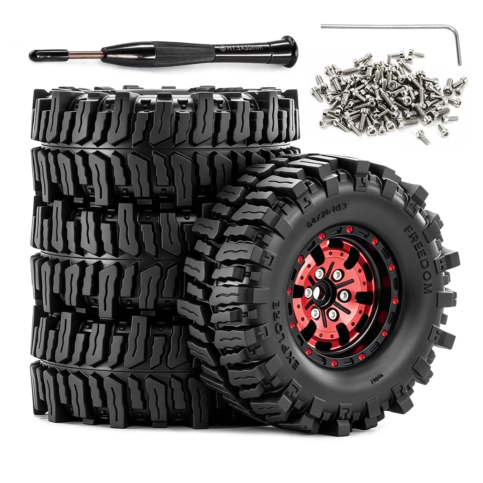 Pneumatici Ruote Beadlock 1,3 Pollici Per Traxxas Per TRX4M 1/18 Accessori