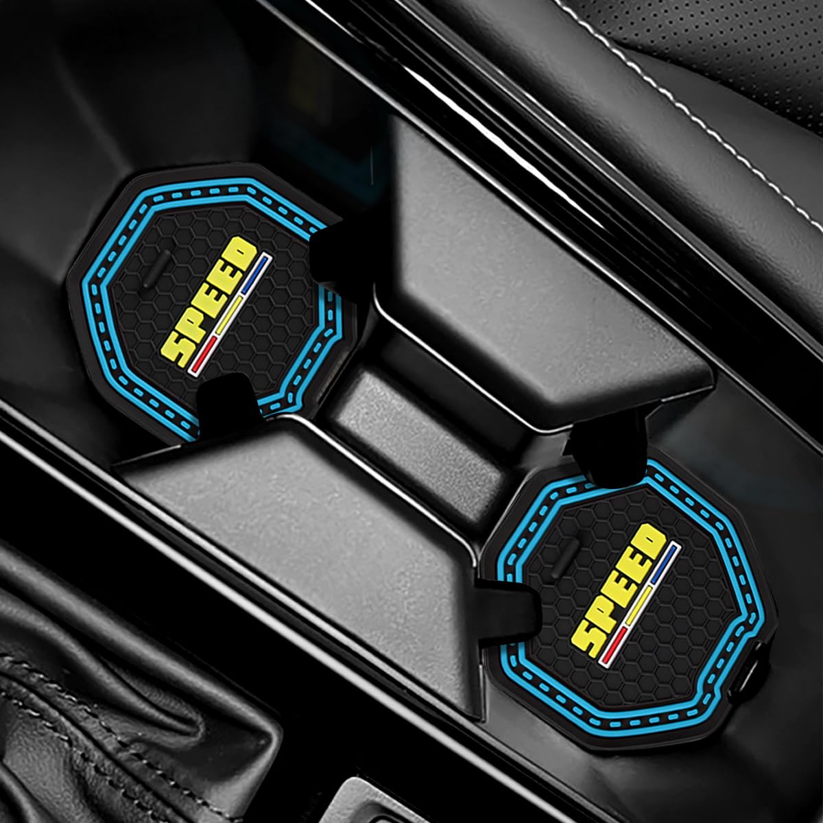 Car Cup Holder Coaster Compatible with 2023 Accord, Waterproof Cup Holder Insert Coaster, Anti-Slip Car Cup Holder Mat for Accord Accessories Blue