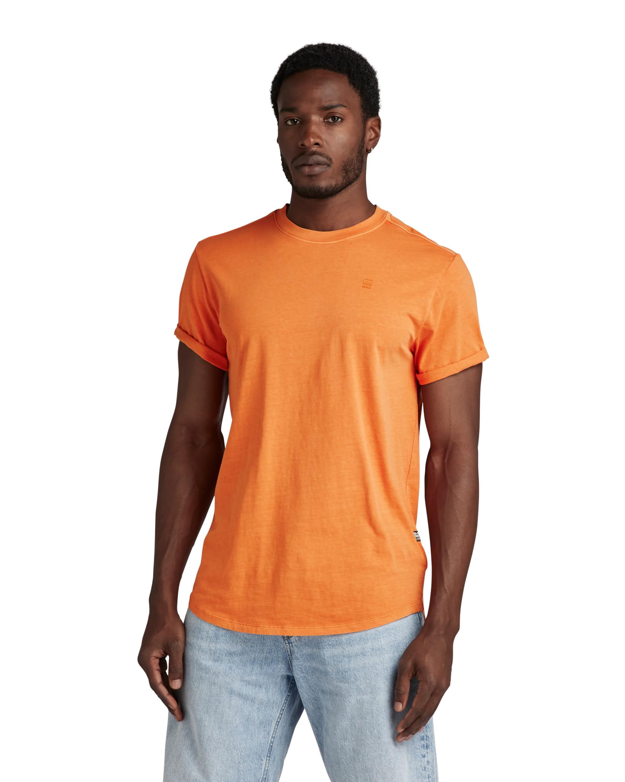G-Star Men's Orange (Orange Gd D16396-2653-G387) Lash Overdeyed T-Shirt, Medium