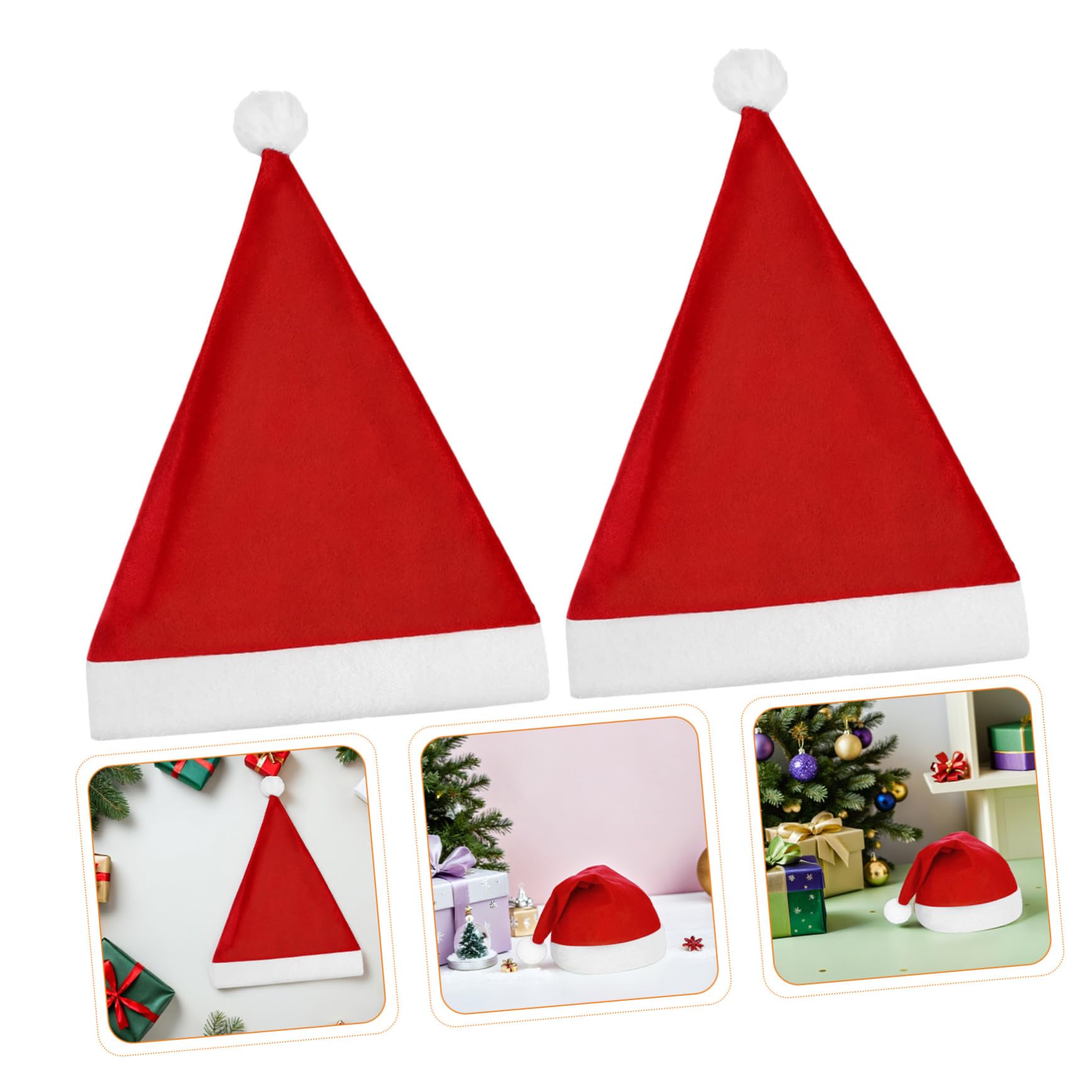 25 Stück Teiliges Weihnachtsmützen- Leichte Faltbare Santa Hüte für Erwachsene und Vielseitige Weihnachtskopfaccessoires für Party Foto-requisite und Festliche Feiern