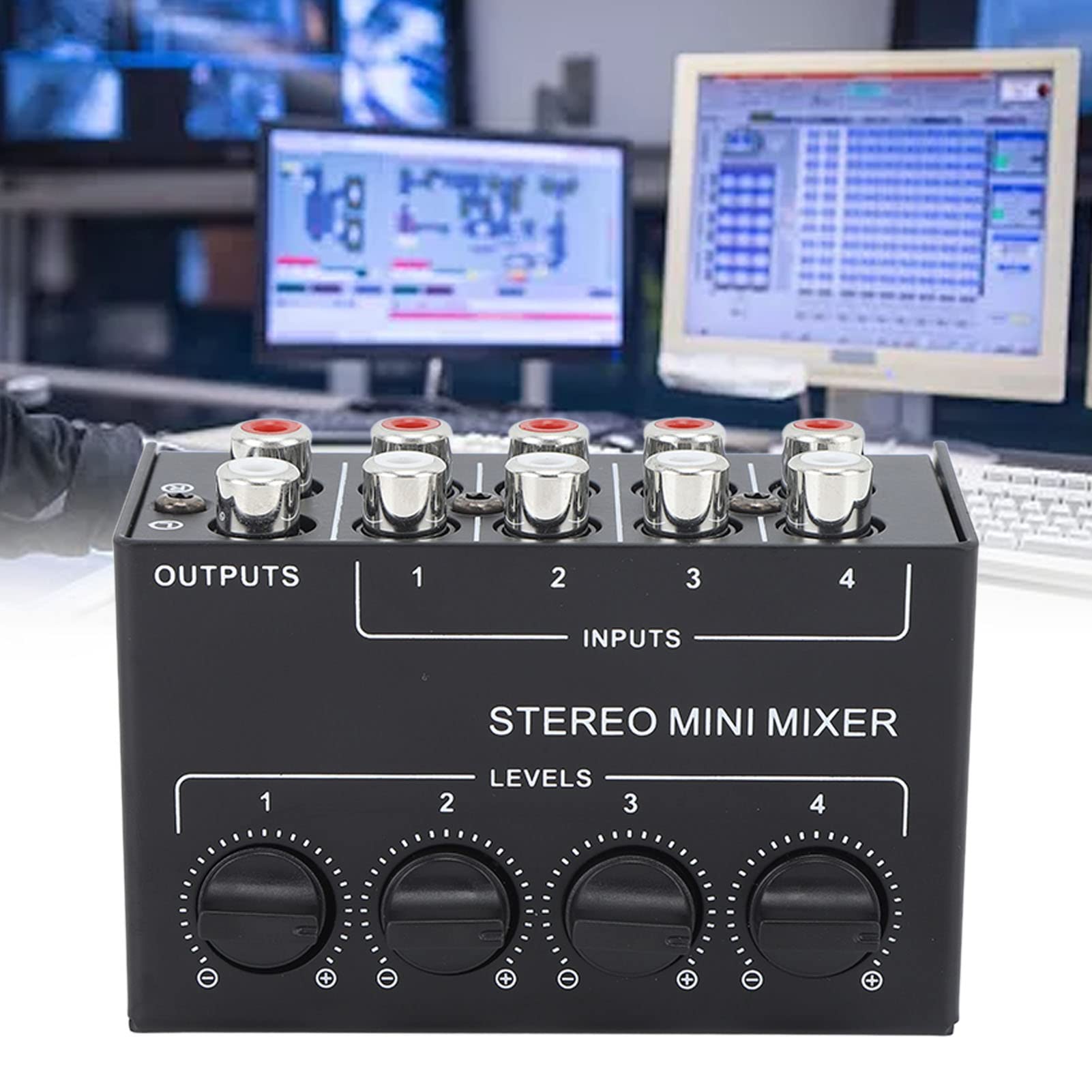 Mini Mixer Audio Portatile, Metal Shell CX400 Mini Mixer Stereo Passivo Alta qualità del Suono per unità a Nastro per Computer