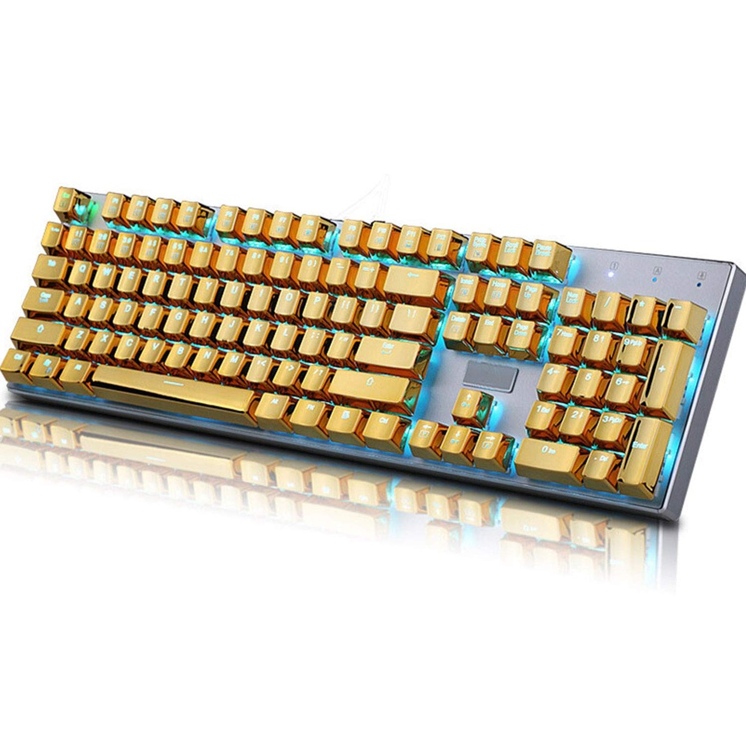 Buy AWZSDF Double PBT Double Keycap Set 104 Metal Key Cap, Metal Color