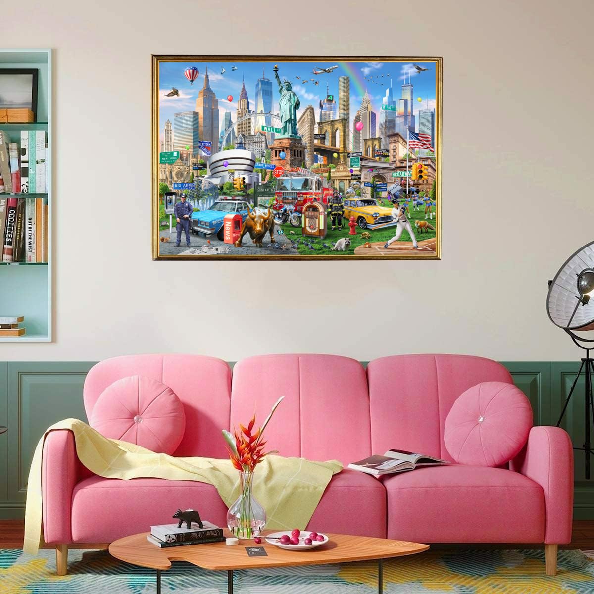 Jigsaw Puzzles for Adults 1000 Piece New York City 27.56 x 19.69 Inch Jigsaw Puzzle for Adults Educational Game 1000 Pieces New York Landmarks Puzzles for Adult - Image 3