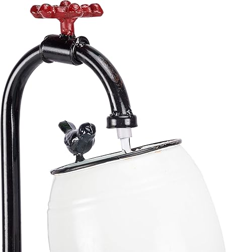 Miniatura 10 de Alpine Corporation YHL428 - Fuente de agua para grifos y barriles de mesa para exteriores, fuente de decoración de mesa antigua de 19 pulgadas,