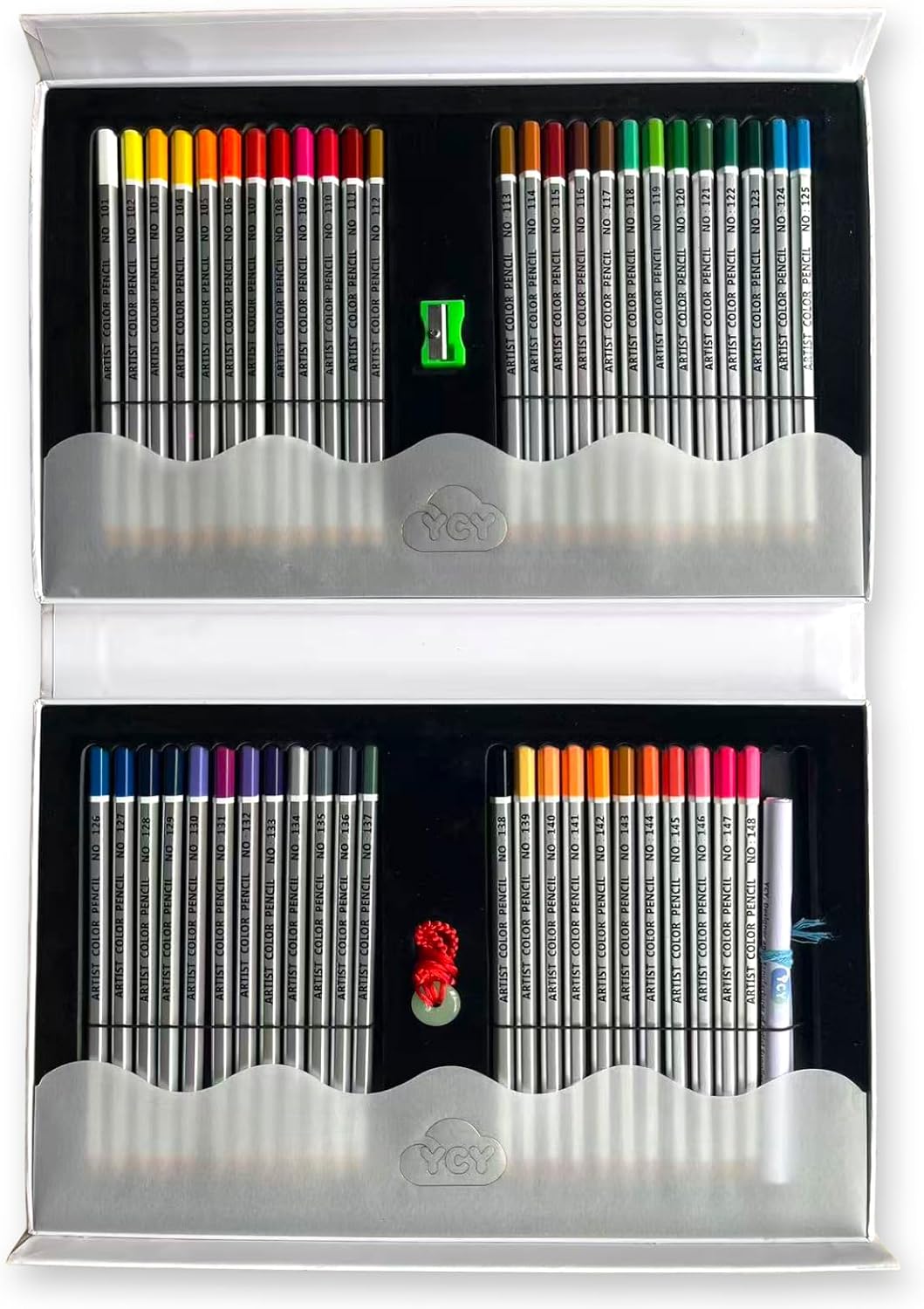 YCY 48-Color Oil-Based Colored Pencils Set Natural Wooden Pencils Art Pencils for Sketching Drawing Coloring Ideal Gift for Teens & Adult Art Lovers Ages 13+, 3.3mm, Gift Box Packaging