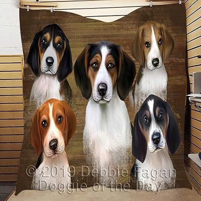Amazon Com Rustic Treeing Walker Coonhound Dogs Quilt 70 X80 Home Kitchen