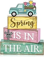 Vista 31 de 4 piezas de decoración de mesa de madera de granja, decoración de bandeja escalonada para decoración rústica retro de madera en forma de casa