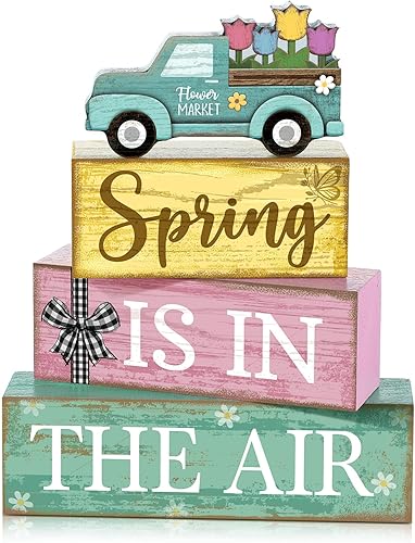 Miniatura 31 de 4 piezas de decoración de mesa de madera de granja, decoración de bandeja escalonada para decoración rústica retro de madera en forma de casa,