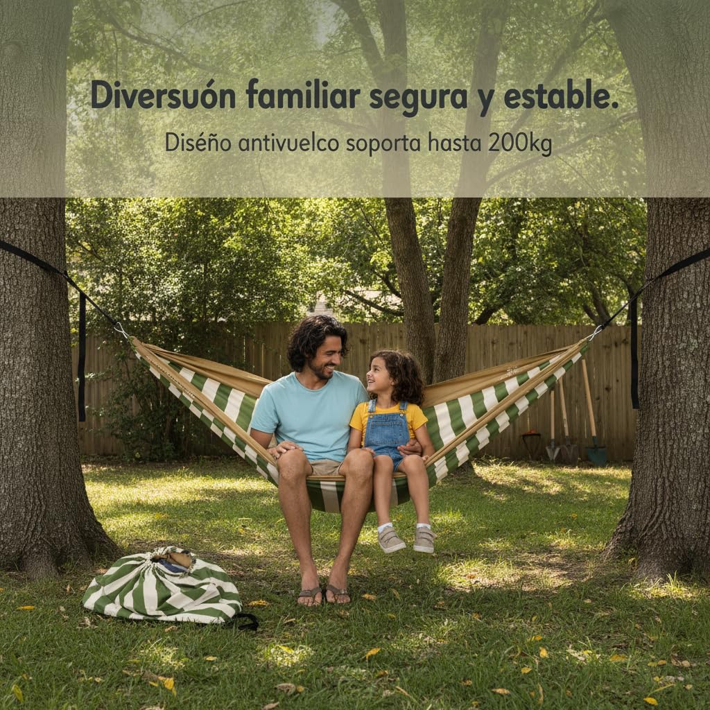Hamaca Exterior Plegable Antivuelco