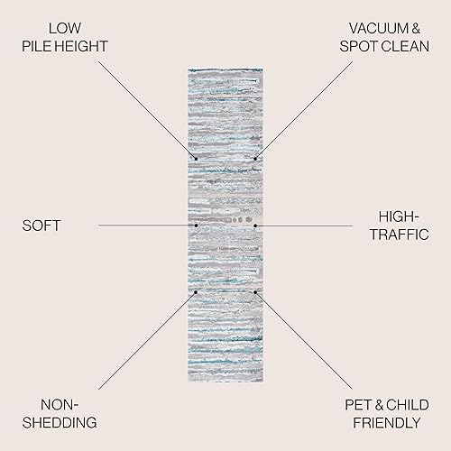 Miniatura 22 de JONATHAN Y SOR204A-8 Batten - Alfombra moderna a rayas para interiores, contemporánea, de transición, a rayas sólidas, fácil de limpiar, para Gris