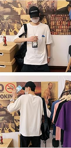 Miniatura 5 de CYee Sudadera punk de manga corta de gran tamaño para hombre, estilo grunge Harajuku, estilo indie, ropa urbana japonesa