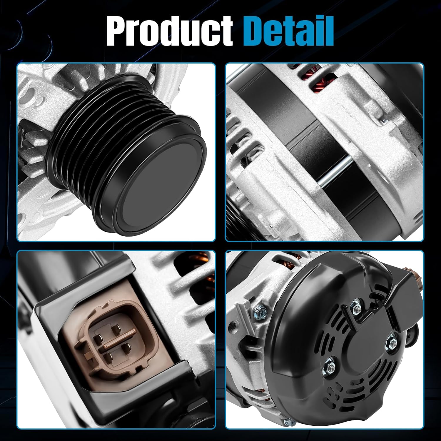27060-31110 New Alternator Compatible with 07-18 Lexus ES350 3.5L V6/07-09 Lexus RX350 3.5L V6/05-18 Toyota Avalon 3.5L V6/08-13 Toyota Highlander 3.5L V6 Automotive Alternator 104210-2100 11137N
