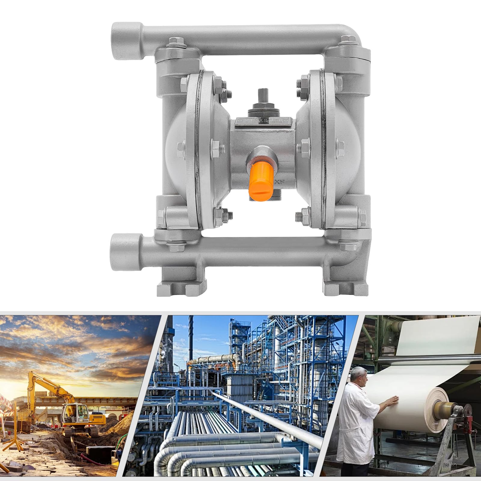 Luftbetriebene Doppelmembranpumpe Druckluft Pneumatik Pneumatische Altölpumpe Druckluftmembranpumpe Membran-Pumpen Fasspumpe Wasserpumpe für Erdöl, Diesel, Öl und Flüssigkeiten