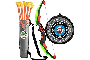 TEMI Kids LED Light Up Archery Set: Fun Target Practice