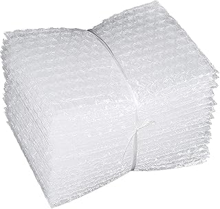 200pcs Clear Bubble Out Bags Pouches, Acrux7 4x8 inch Bubble Protective Wrap Pouches Bubble Double Walled Cushioning Pouch, Foam Wrap Bags for Cushioning, Shipping, Storage, Moving