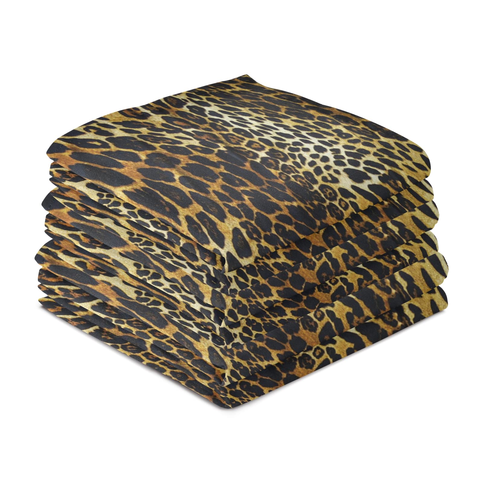 Set di 3 asciugamani morbidi con stampa leopardata e colori